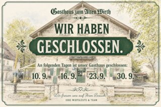 Urlaubshinweis